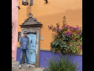 Bruce and our blue door