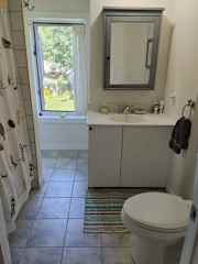 Upstairs bathroom across from the bedroom