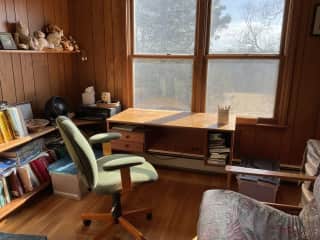 The study and desk. There is a futon couch in here also