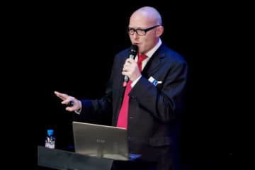 I came to North America to be a Keynote Speaker at a conference. This however was taken in Moscow.