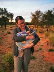 At a kangaroo sanctuary in Australia