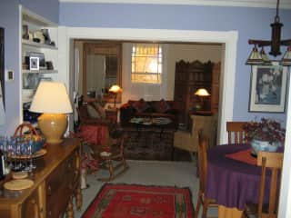 living room and dining room