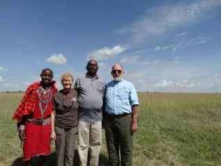 Linda and I with our safari guides in Kenya