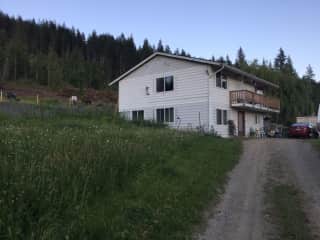 Driveway up to the house