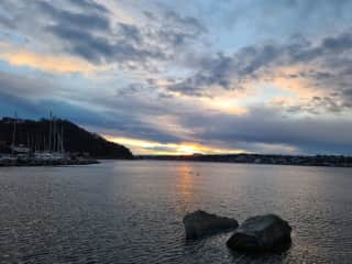 Local marina and beach