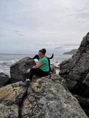 Louisa and Max rock hopping, 2nd stay