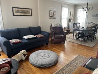 Our living room and Walter!