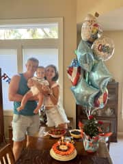 Mathew’s happy first birthday in Placerville with gorgeous cat Sonya.