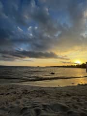 The beach a few blocks from our home.