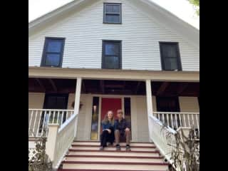 Outside the front of the house