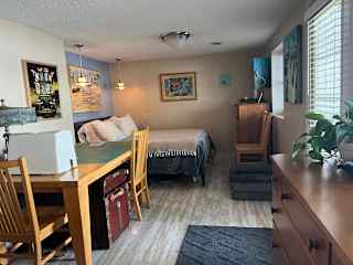 Master bedroom with attached full bath. (No bath tub.)
