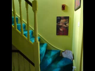 Stairs to top floor