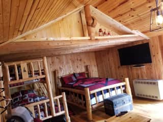 Guest cabin sleeping area.