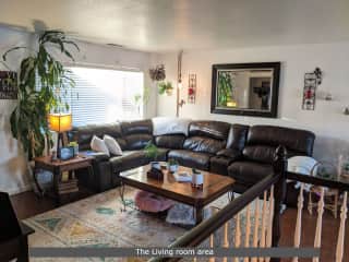 Here you can see the comfy sectional sofa that is in the living room area.