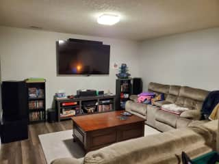 Downstairs TV area to cozy up and watch movies