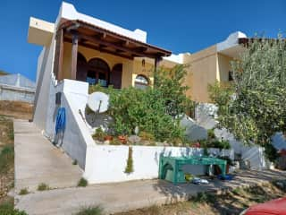 View of the front of the apartment, there are 7 steps up to the terrace