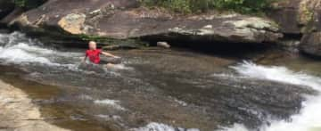 Long Shoals Park natural water slide about 35 mins away!