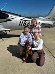 Our Irish Setter is a rescue and came to us all the way from Iowa. The last leg was via a volunteer flight from South Carolina to pick-up in Titusville, FL.