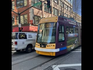 NS Portland Street car 1 block across from building