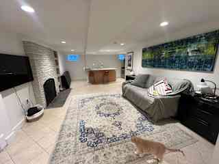 Basement guest suite with queen size pull out sofabed, TV, full kitchen and full bathroom