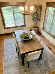 Dining room. Has a bigger table bow than pictured (seats 8).