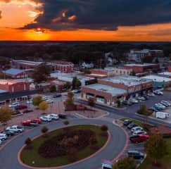 This is downtown Clayton. It's a beautiful, little downtown.