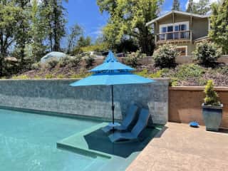 another view of house from pool area