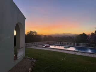 View from kitchen window, main house