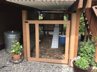 The coop is under the deck.  This is after I first built it.