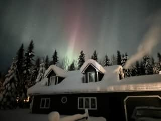 The northern lights can be seen in Fairbanks and surrounding areas from the end of August through end of April. We get quite a bit of snow in the winter too.