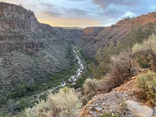View of the incredible Rio Grande, just 20 minutes away! Swimming in the river or soaking in the hot springs are always a treat.