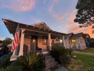 View of the home during sunset.