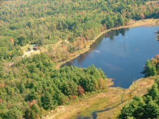 Arial view of our home