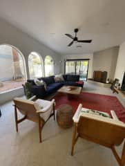 Living room with fireplace