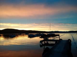 Sunset on the dock at the end of the street