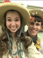Backstage at one of the productions we were a part of in college!