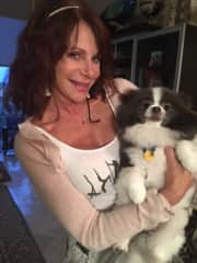 With my old dog, Kreppy