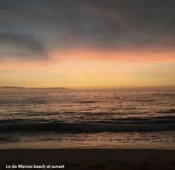 Sunset at the Lo de Marcos beach.