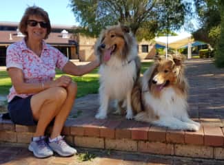 Pam with Kenzo and Marley, Perth, Australia, December 2017