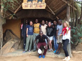 Ro and the Save The Elephants team in Samburu National Reserve, Kenya