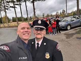 Congratulating an old buddy on his retirement.