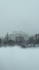 The fortress of Salzburg in winter