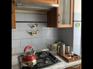 Kitchen cooktop and coffee bar