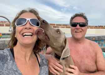 Todos Santos, Mexico with my muscular man Santos (and my husband ;)