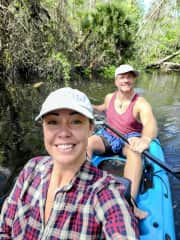 Kayaking in the Florida everglades with Shannon's parents. We are a very family-oriented couple!