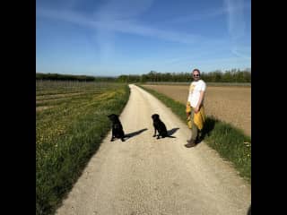 Richard and the two dogs
