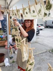 Natural dying workshop.