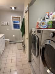 Laundry in the second floor bathroom
