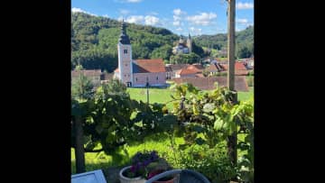 View of Strigova from our kitchen patio area.