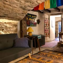 The salon (living room): looking from the back of the house to the front